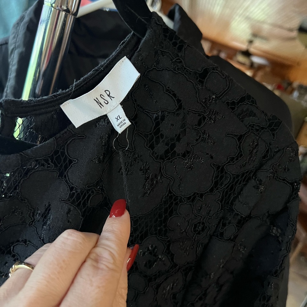 Nwt NSR black lace dress - Picture 2 of 5